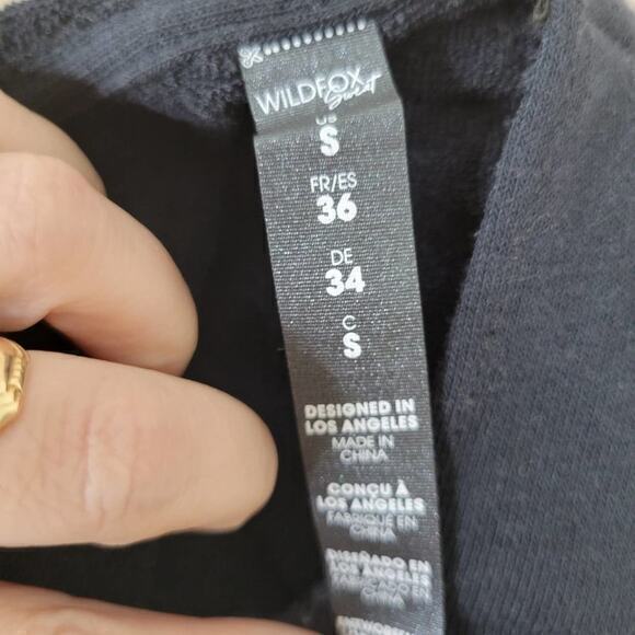 NWT Wildfox Sweat Halo Pullover Black Hoodie Small - Picture 10 of 10